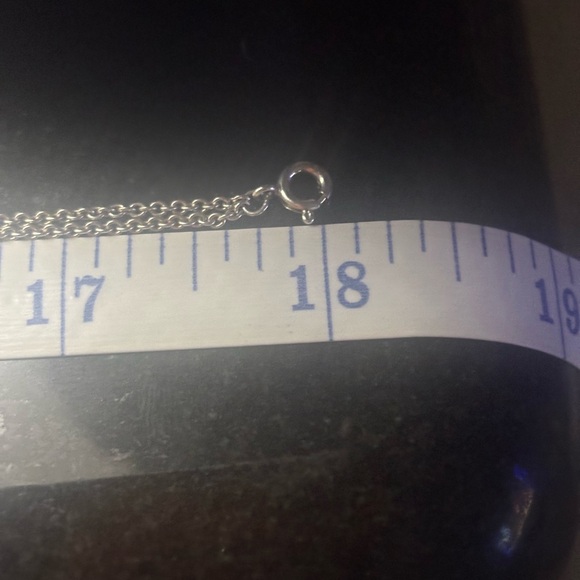 Tiffany & Co. Blue Enamel Infinity Pendant Necklace Double Chain - Picture 11 of 11